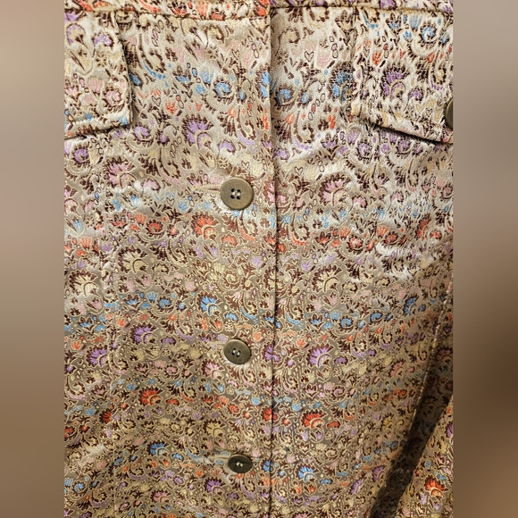 Gold Brocade - Christine Thomson Modern Jean Style Jacket - NWOT - L - Picture 11 of 11